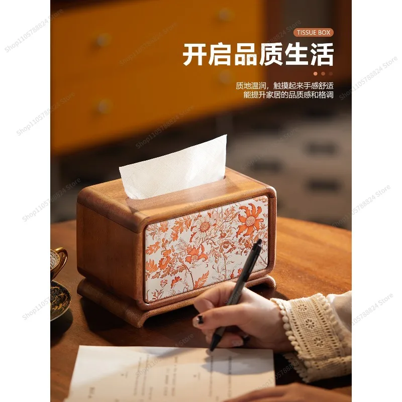 For Countertop Tissue Storage Box Creative Retro Homestay Napkin Office Paper Box