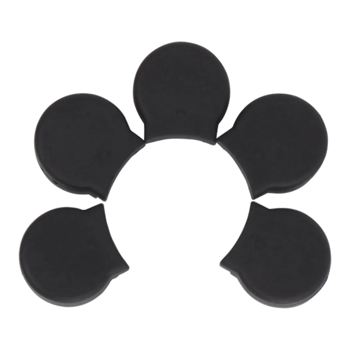 

5 PCS Thumb Protector Clarinet Finger Rest Rubber Cushion Musical Instrument Black