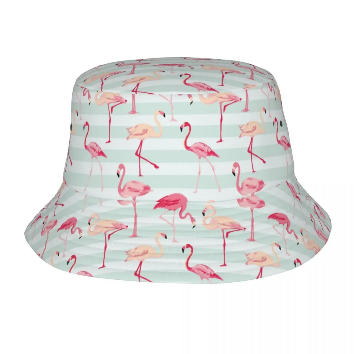 Retro Flamingo Bird Bucket Hat Women Men Unisex Trendy Summer Fisherman's Hat