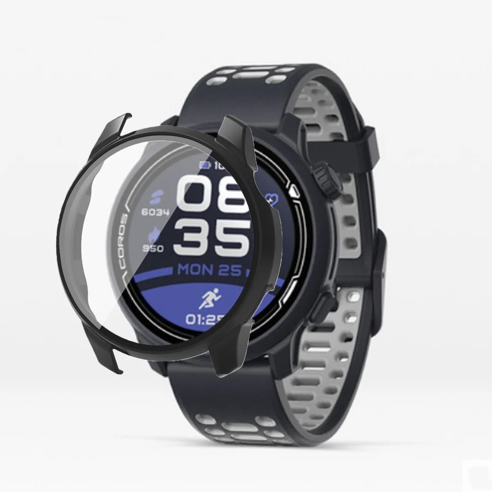 BEHUA 2in1 PC حافظة واقية كاملة لـ COROS PACE 2 Pace2 واقي للشاشة الزجاجية غطاء إطار ممتص للصدمات مع فيلم