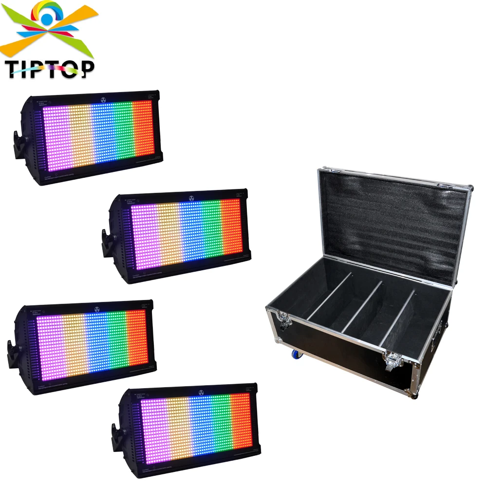 TIPTOP Ultra Bright RGB LED Strobe Lights Metal Case 1000W Zone Control Speed Adjustable Flash Stage Lighting for DJ Christmas