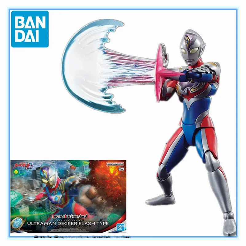 

Original Genuine Bandai Anime Ultraman Decker FLASH TYPE Figure rise Standard Assembly Model Toys Action Figure Gift Collectible