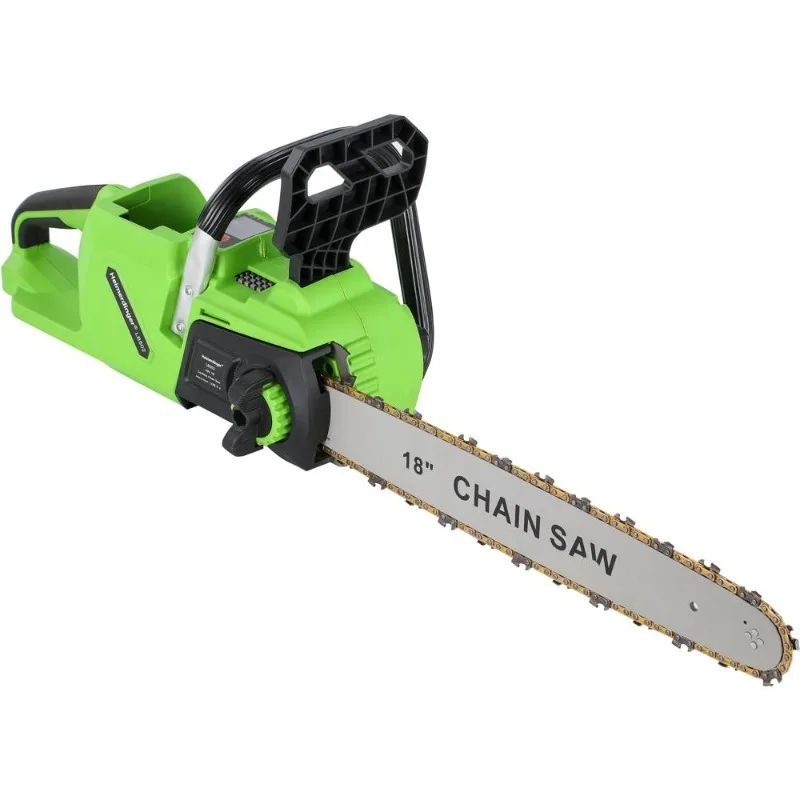 

Бесщеточная цепная пила Heimerdinger 40V 1600W, для обрезки/резки древесины/бамбука – мощная беспроводная цепная пила для сада и фермы, без аккумулятора