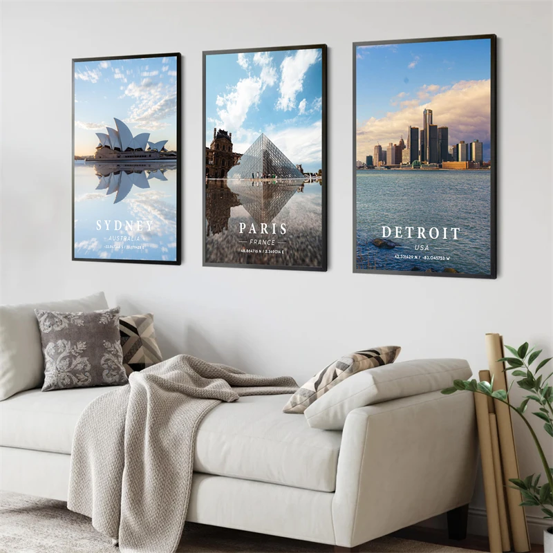 Nordic Travel City Landscape Posters Tokyo Paris Decorative Prints Wall Art Canvas Pictures for Living Room Interior Paintings