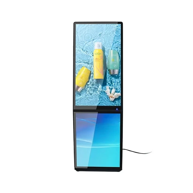 Led reclamescherm vloerstandaard digitale signage kiosk 32 inch tv handmatige totem verticale lcd-scherm