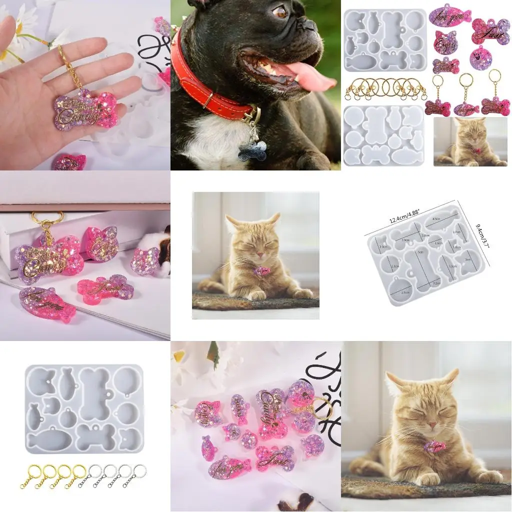 

Подвеска-бирка, формы для литья из эпоксидной смолы, DIY брелок, подвеска, бирка для домашних животных с брелоком