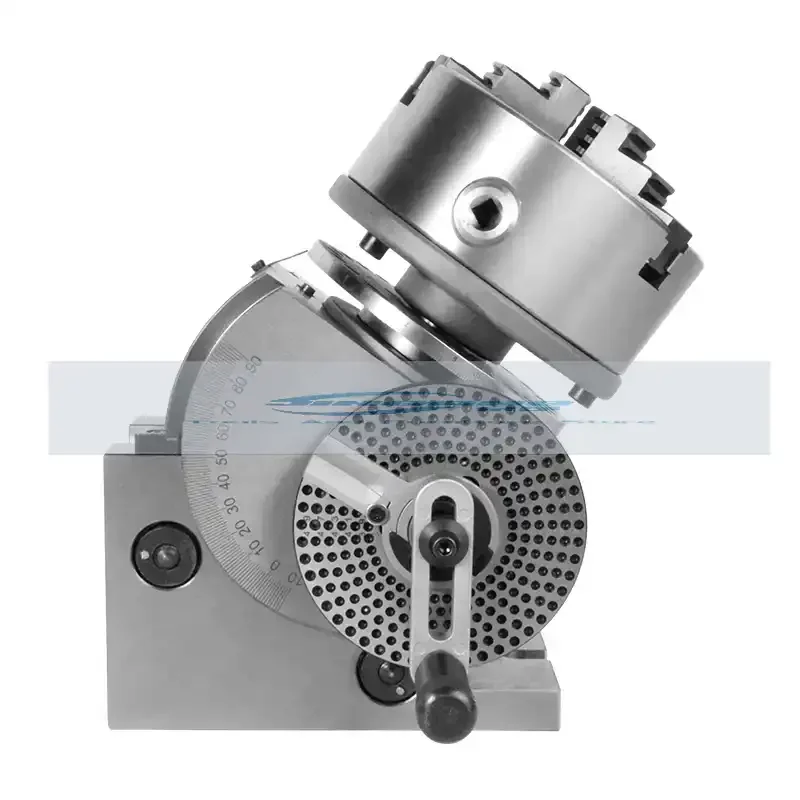 High-precision 4-inch Splitting Head with 3-jaw Chuck, Perfect for Milling Machine Rotary Table