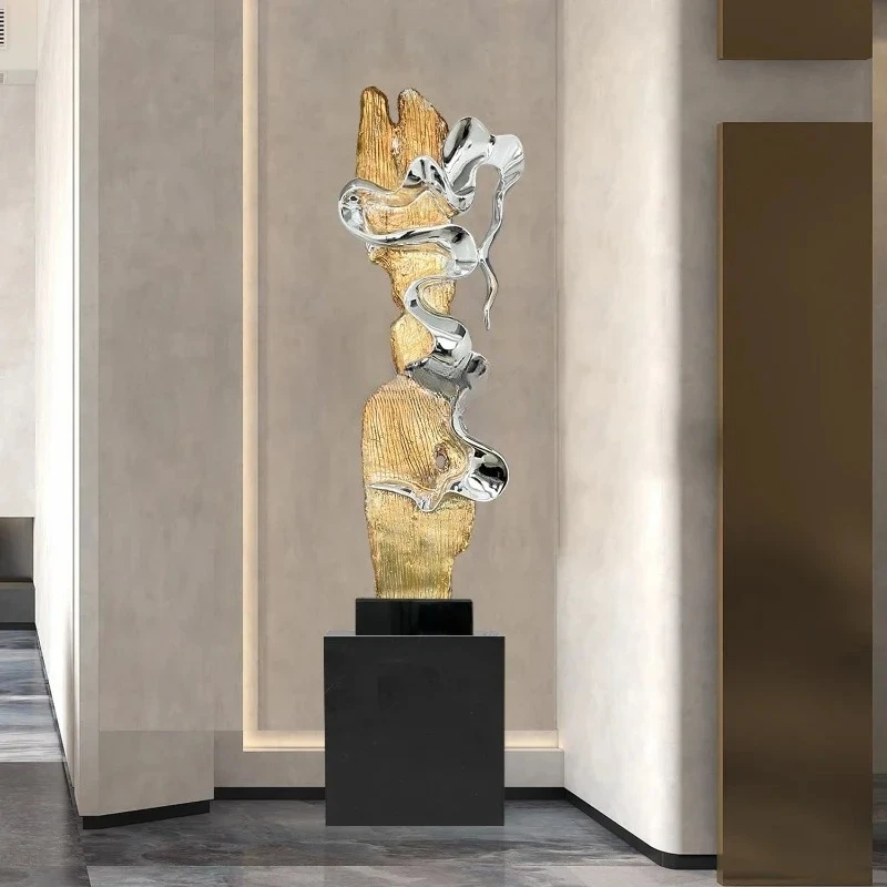 

Light Luxury Abstract Electroplating Decoration Hotel Lobby Artwork Living Room Sample Room Floor Sculpture Entrance Orname