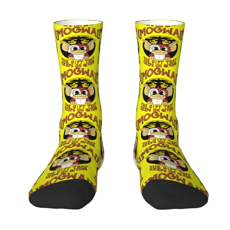 Custom Gremlins Mogwai Mens Crew Socks Unisex Cool 3D Print Gizmo 80s Movie Monster Dress Socks