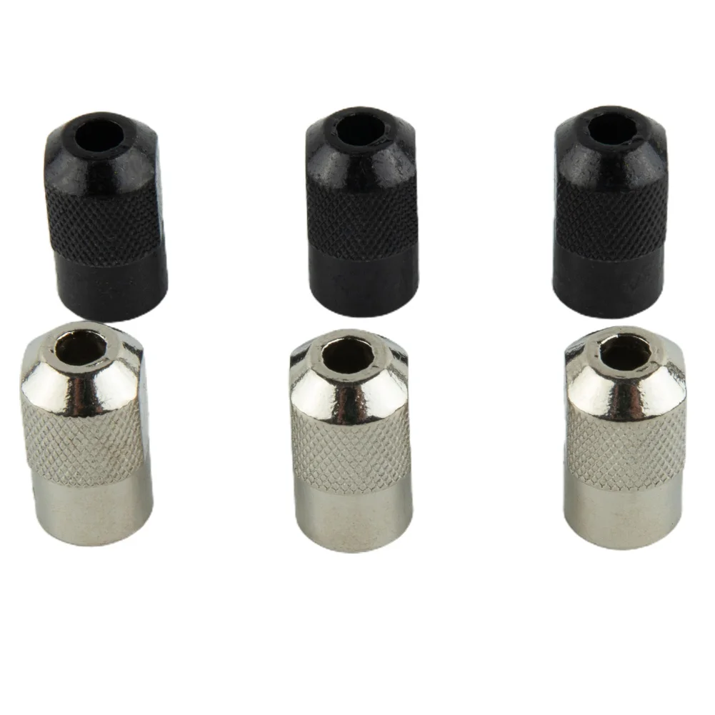 6pcs Mini Drill Chuck M8×0.75mm Zinc Alloy Chuck Nut Rotary Tool Accessories Multimeter Taladro Herramientas Multitool