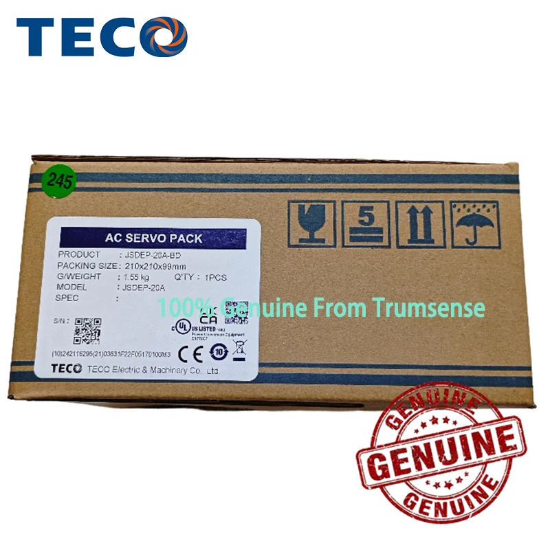 

TECO JSDEP-20A-BD 750w AC 220V Servo Drive Replace Old JSDEP-20A Work with TECO Servo Motor JSMA-PUC08ABA 100% Genuine Product