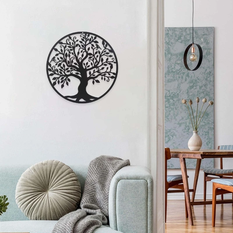 11-calowe metalowe drzewo życia dekoracje ścienne wiszący ornament do sypialni domu pomieszczeniach zamkniętych