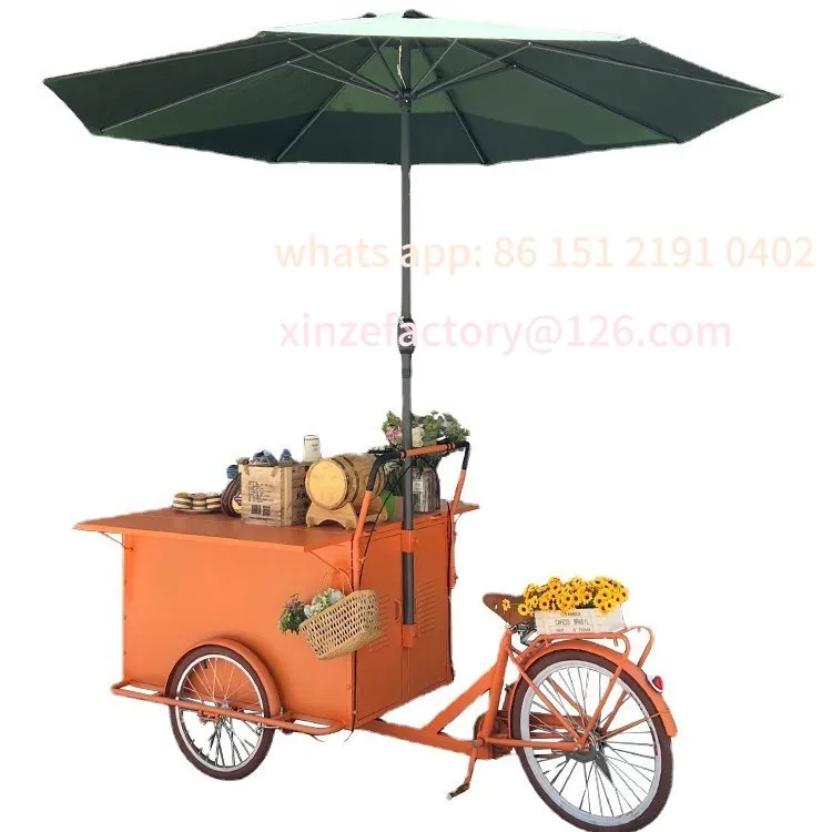 Customizable Night Market Snack Stall Car Three Wheels Stall Food Commercial Street Scenic Area Breakfast Cart Stall