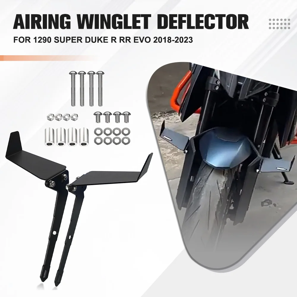 

FOR 1290 SUPERDUKE R 2018 2019 2020 2021 2022 2023 Front Fender Adjustable Motorcycle Mudguard Spoiler Side Winglets Fixed Wing