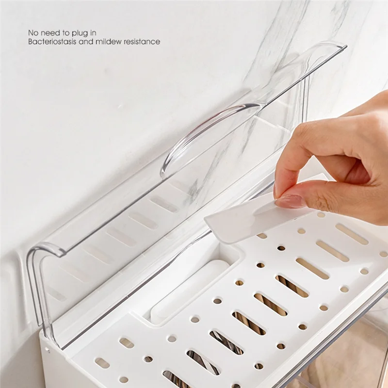 

Practical-Multifunctional Kitchen Tableware Holder - Large Capacity Draining Tableware Storage Container, Plastic Organizer