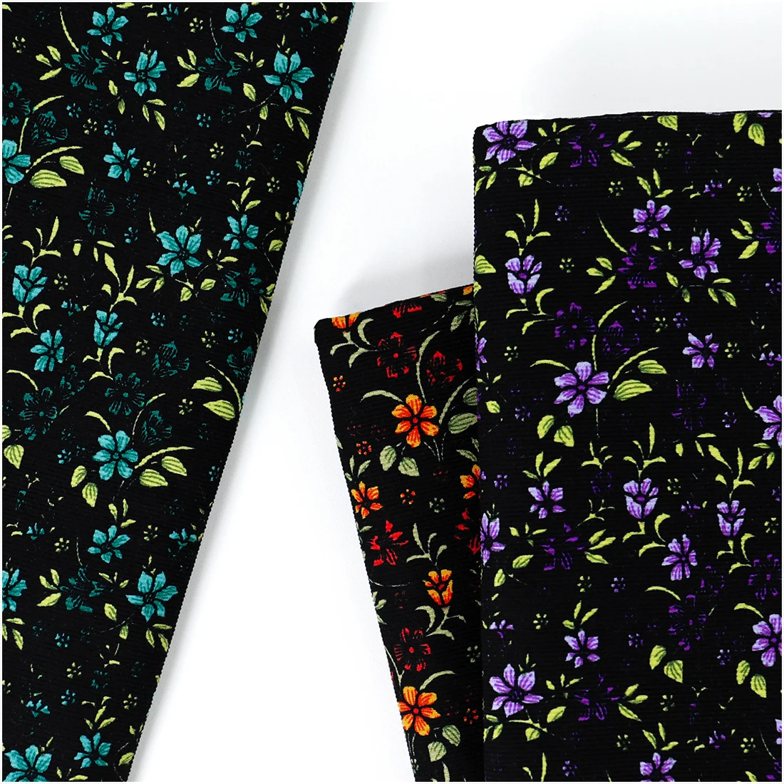 100% Cotton Floral Corduroy Fabric For Sewing Appareal Dress Coat DIY Handmade Material Cloth