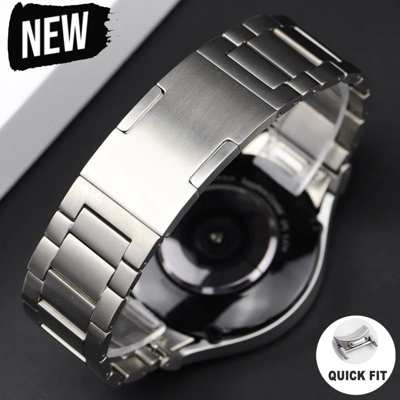 

No Gaps Titanium Strap for Samsung Galaxy Watch 6 Classic 47mm 43mm 5 4 40mm 44mm Watch 5 Pro 45mm Metal Band Quick Fit Bracelet