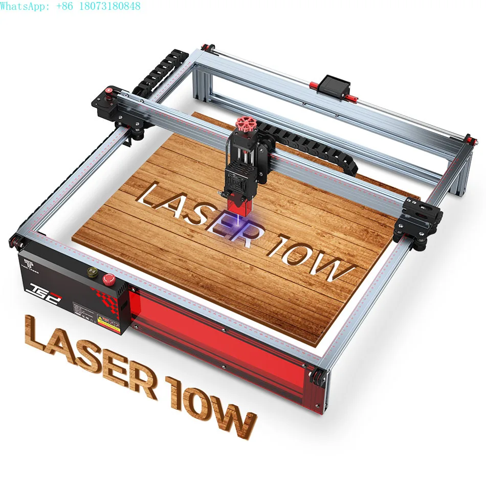 TWOTREES TS2 10W Lager Size 450*450mm Work Area Air Assist Desktop Home Use portable metal laser engraving machine