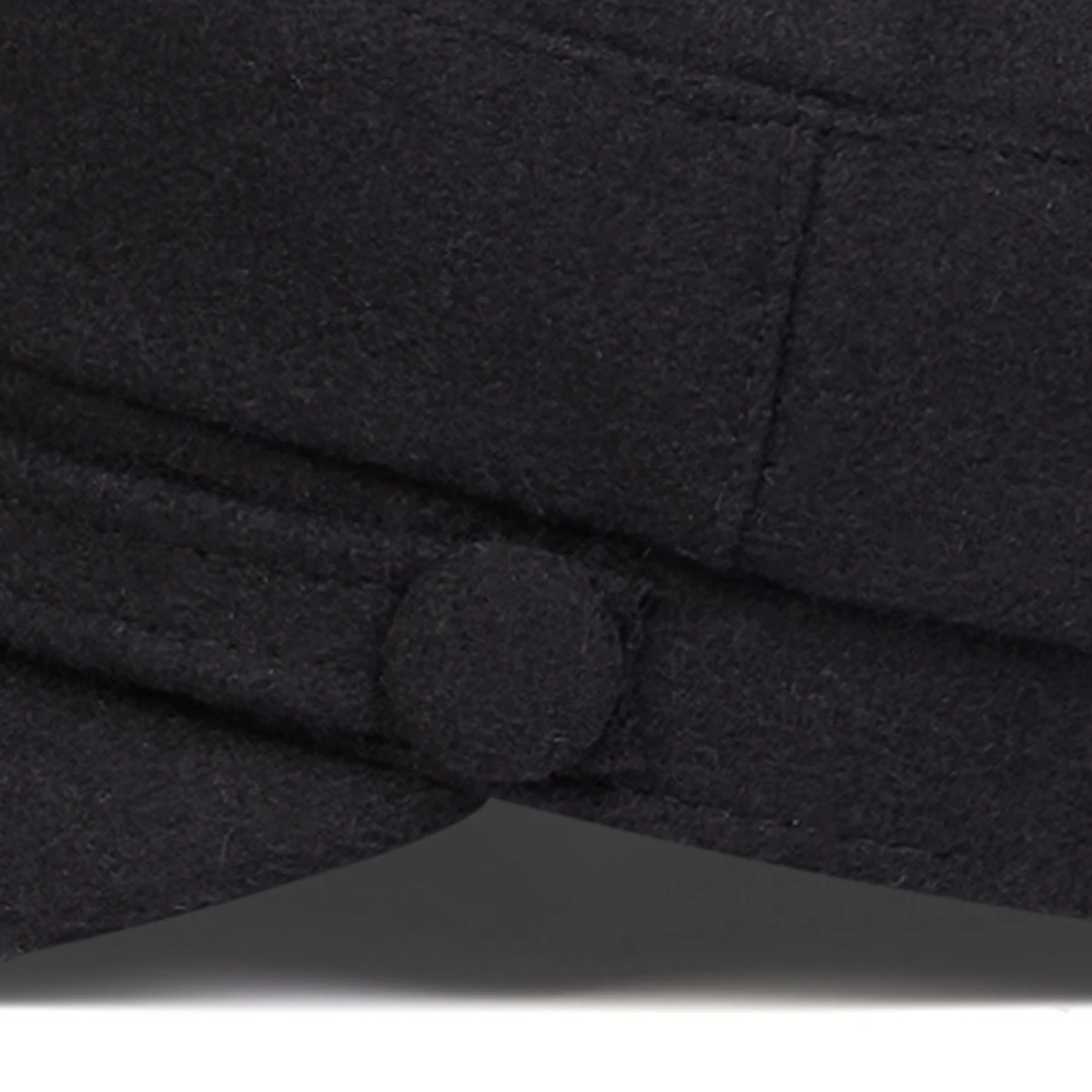 Unisex Solid Color Imitation Wool Military Hats Flat Top Baseball Caps For Women Outdoor Sports Military Hats Cadet Sunscreen Ha
