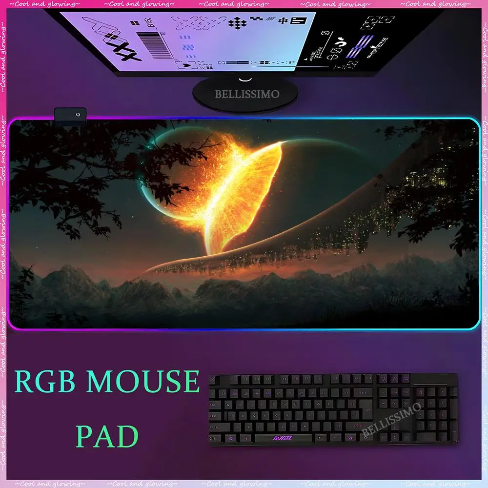 

Mouse Pad RGB Gaming accessories RGB anime pad Writing accessories game Game console mechanical F_future_Technology