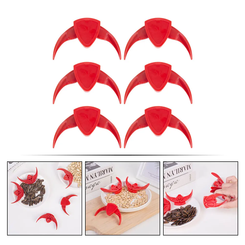 

6pcs Nut Crackers Creative Pumpkin Shellers Pine Nut Peeling Plier Non-Slip Handle Melon Scissors Shell Sheller Kitchen