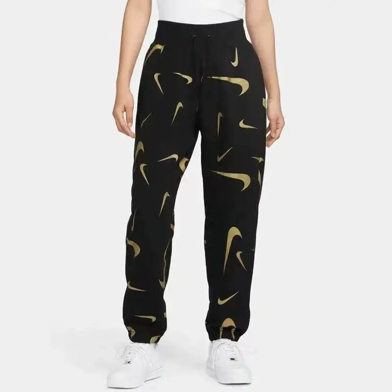 Nike Minimal Knit Fleece Lined Flared Pants Hidden Pockets Warm Holiday Casual PantsFB8755-010