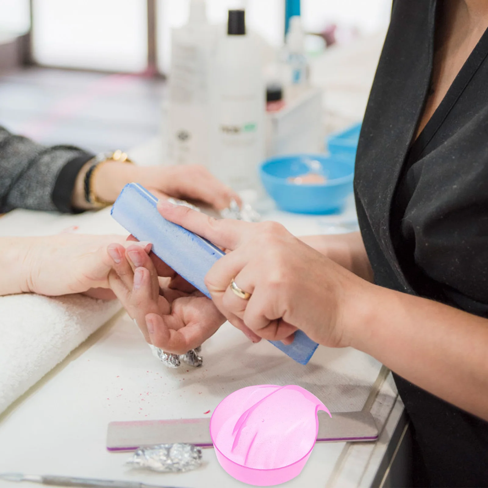 4-częściowa miska do moczenia rąk do paznokci Środek do usuwania lakieru Materiały do manicure Żelowe narzędzia do pedicure