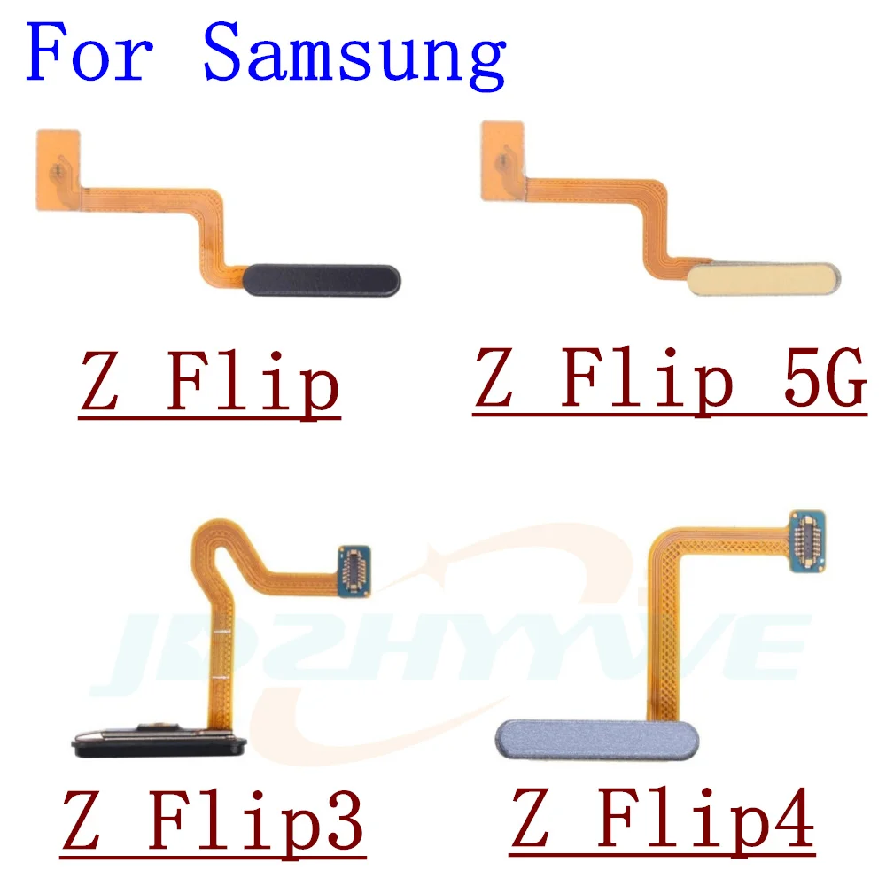 Fingerprint Sensor Scanner For Samsung Galaxy Z Flip 3 4 Flip3 5G Flip4 Touch ID Connect Home Button Flex Cable Parts