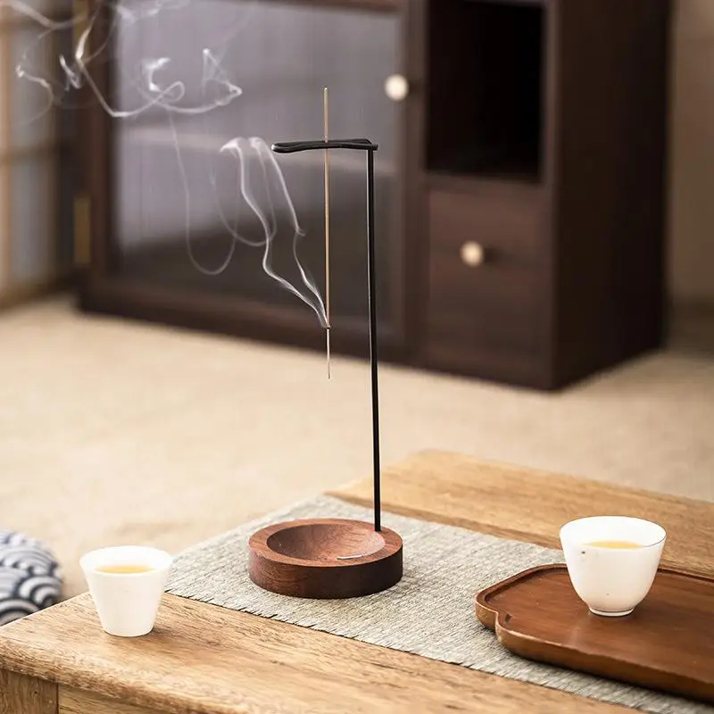 Creative Upside Down Incense Burner Incense Stick Holder Wooden Anti-Ash Design Incense Stick Meditation Spa Room Home Decor