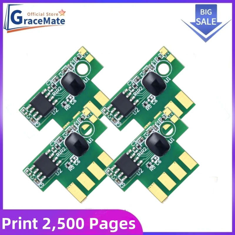 

4 шт./компл. чип для Lexmark CX310 CX410 CX510 CX310N CX410E CX410DE CX510DE CX510DTHE чип 2,5K 2K