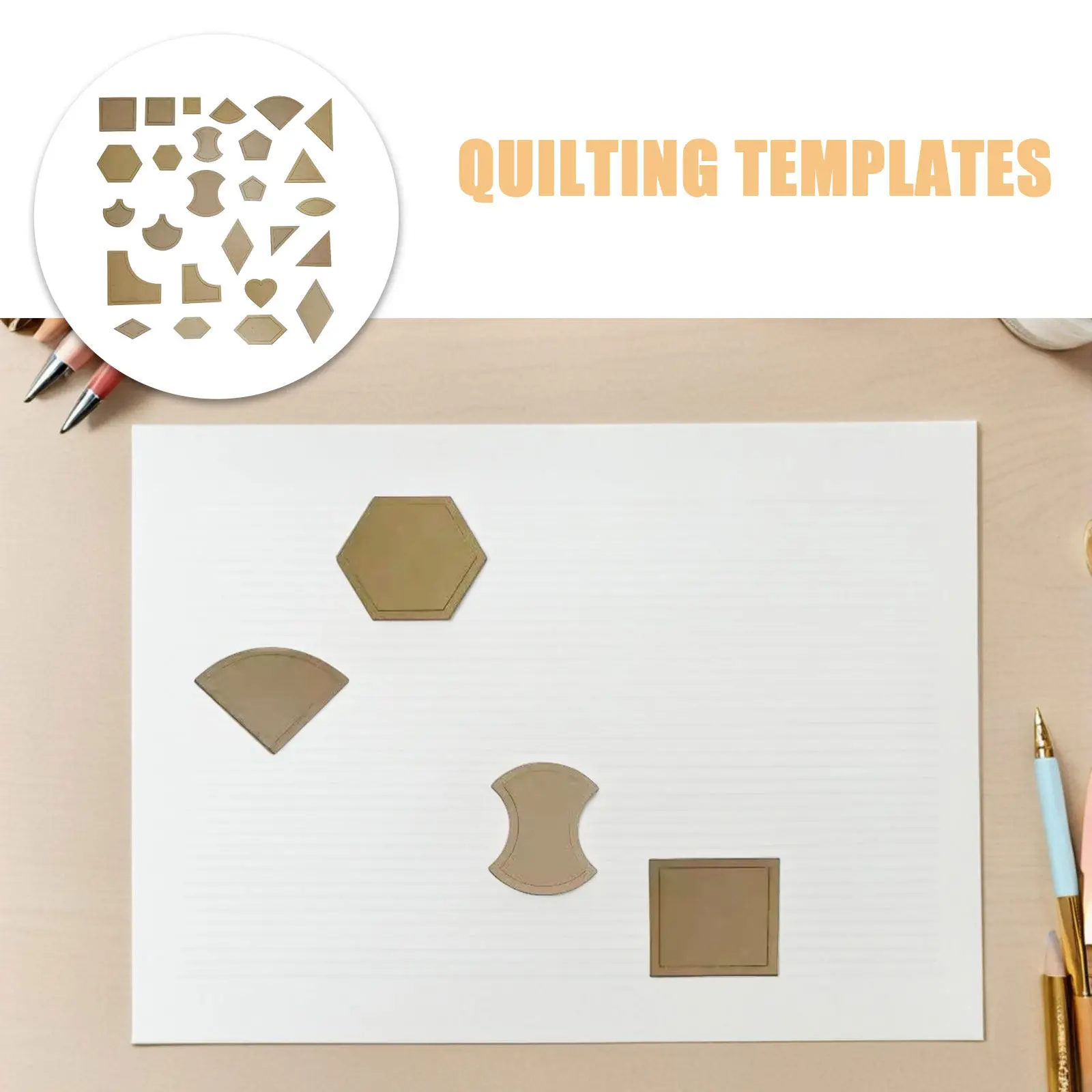 1Set Transparent Acrylic Quilting Templates Patchwork Cutting Sewing Tools Precise DIY Quilt Pattern Templates Ruler view 3