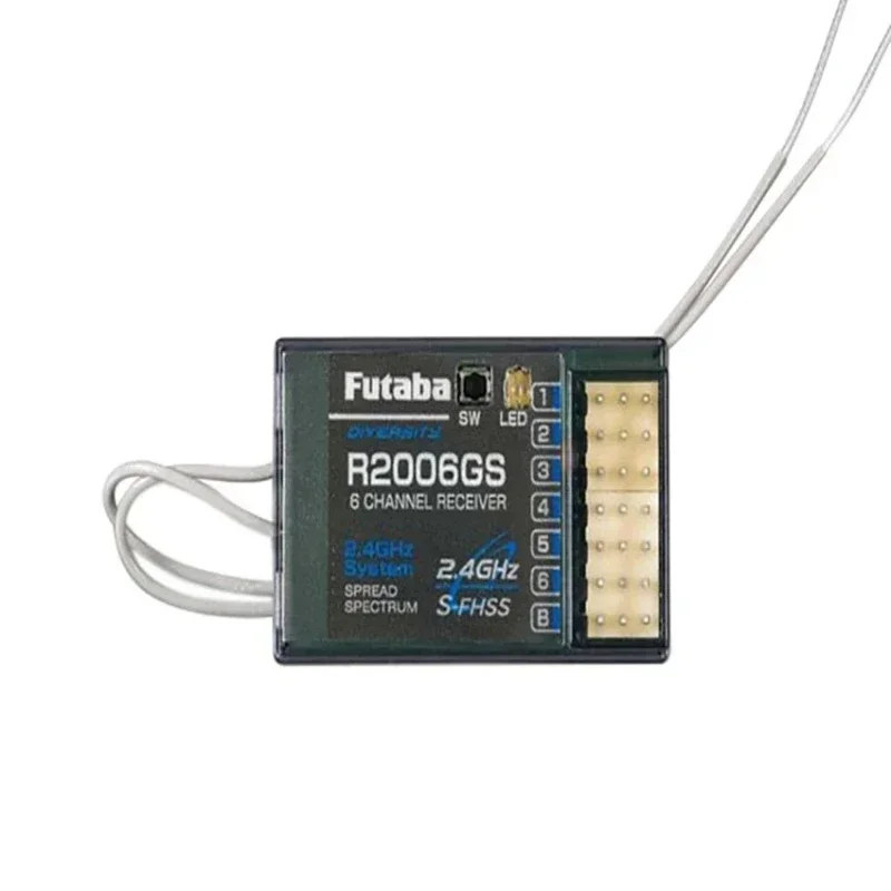 Новый 6-канальный высоковольтный приемник Futaba R2006GS 2.4G S-FHSS (1 шт.) для радиоуправляемых моделей самолетов, совместим с Futaba T8J 18MZ 14SG
