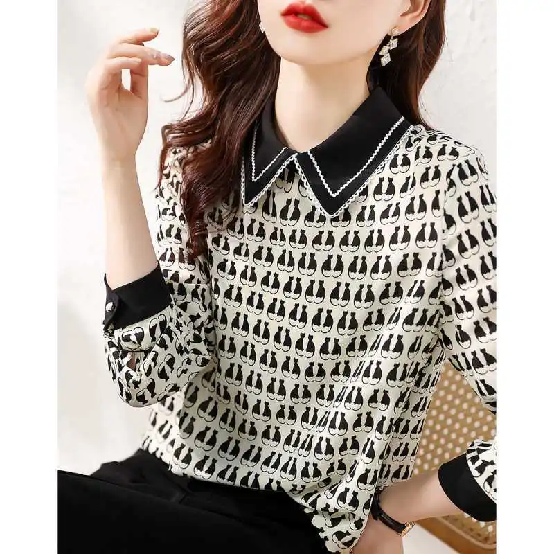 

Women's Blouse Long Sleeve Shirt Spring/Autumn 2025 New Shirts Chemise Blusas Para Dama Blusas Mujer Elegantes Y Juveniles