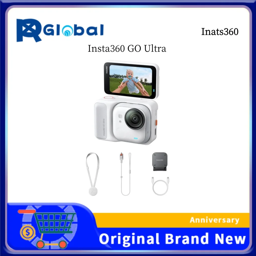 

Insta360 GO Ultra Standard Bundle - Tiny Hands-Free 4K Cam, Lightweight & Portable, Low Light Excellence, Mount Anywhere