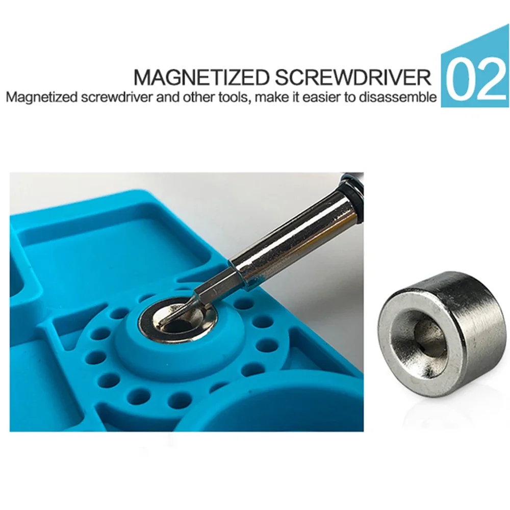 SUNSHINE SS-004E Multifunctional Repair Insulation Table Screwdriver Magnetization Anti-static for Parts Storage Repair Pad Tool - view 4