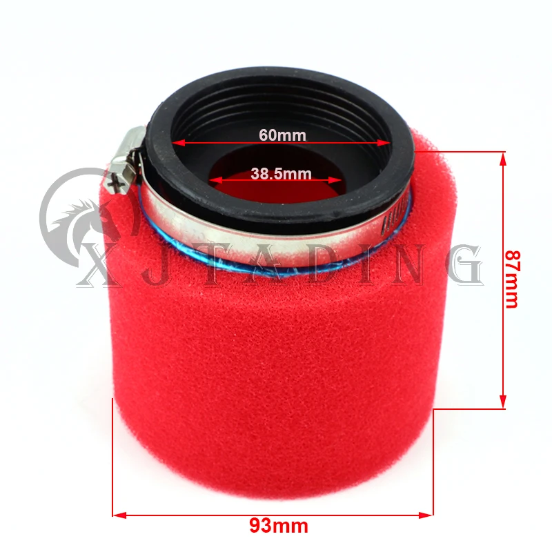35Mm 38Mm 42Mm 45Mm 48Mm 50Mm Stright En Buig Elleboog Hals Schuim Luchtfilter Spons Reiniger Bromfiets Scooter Vuilbak Fiets Cyclus