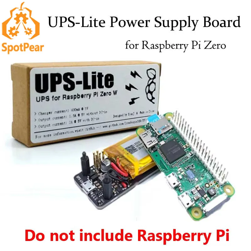 

Плата питания Raspberry Pi Zero UPS Lite, аккумулятор, индикатор i2c MAX17040G