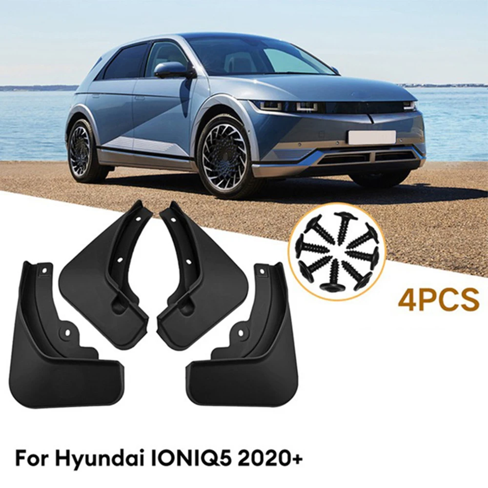 

4Pcs Black Car Fenders Mudguard For Hyundai Ioniq 5 2020+ Splash Guards Fender Mud Flaps Guards Exterior Parts Car Accessories