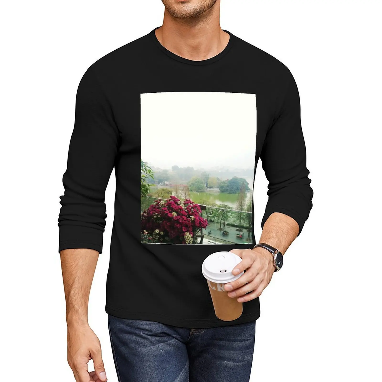 

Hanoi in bloom Long T-Shirt t shirt man anime quick drying shirt black t shirts Men's t-shirts
