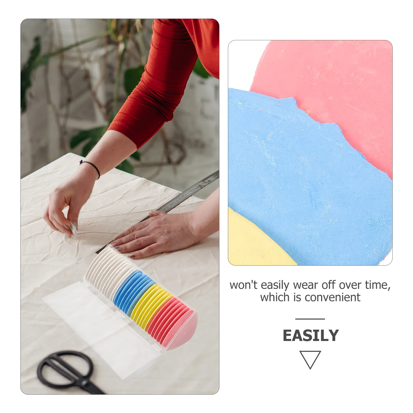 

30pcs Chalk Sewing Fabric Markers Triangle Design Random Colors Bulk Plaster For Clothing Chalk For Sewing Clothes Tailoring