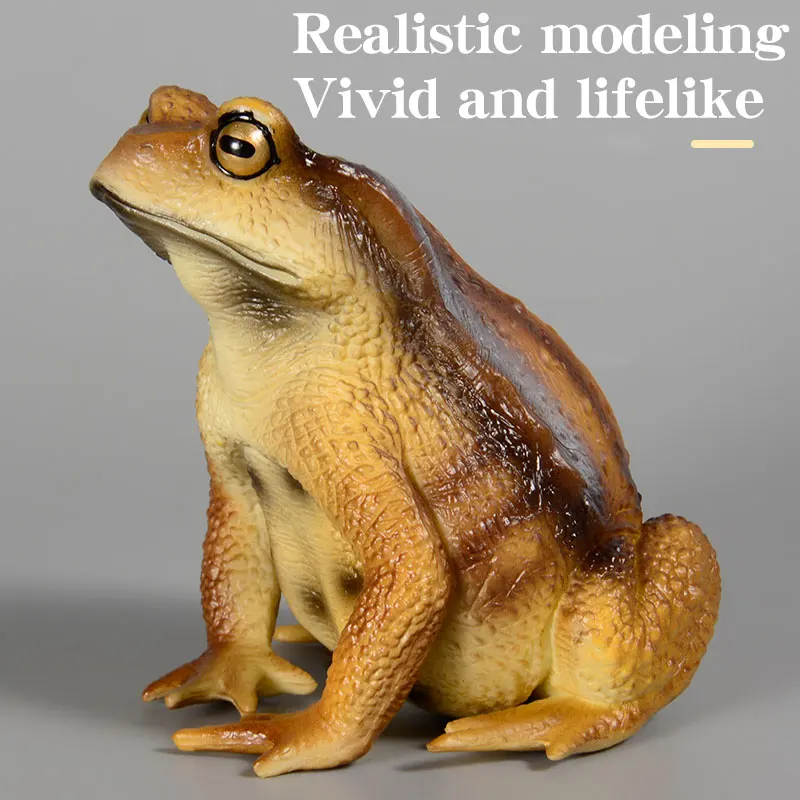 Realistyczna figurka żaby, ręcznie malowana, dzikie zwierzę, owady, gumowy model zwierzęcia, zabawka edukacyjna dla dzieci.