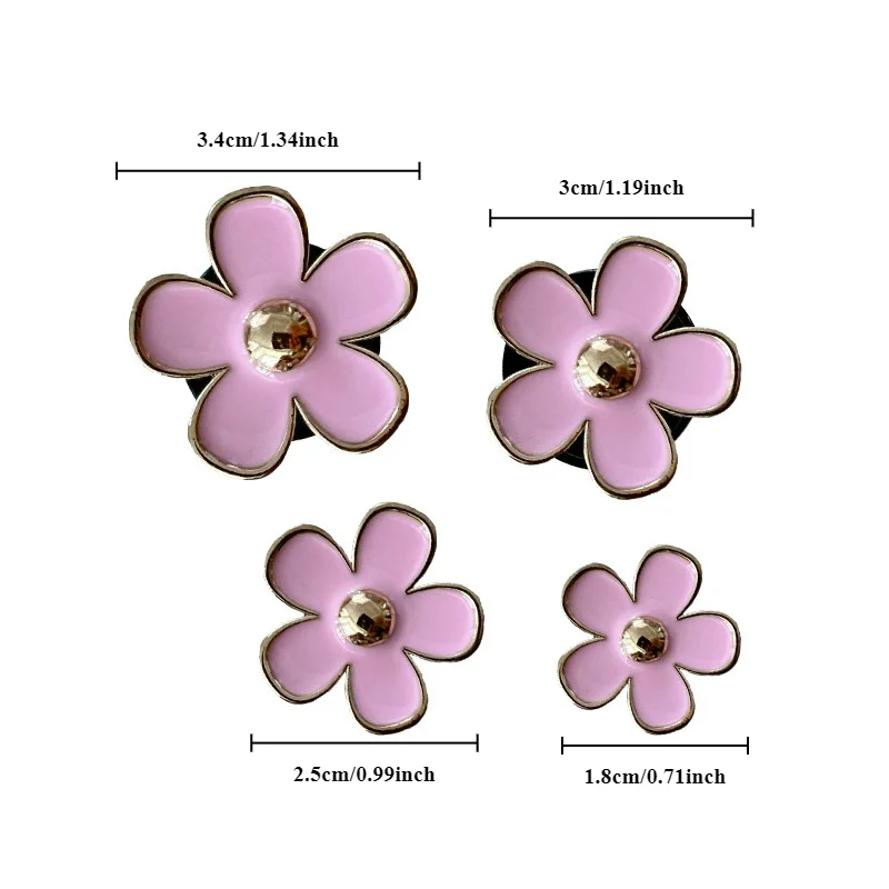 4PCS Samochodowy klips do aromaterapii Kwiatowe dekoracje klimatyzacji Klips do perfum Ozdoba samochodowa Akcesoria samochodowe — zdjęcie 6