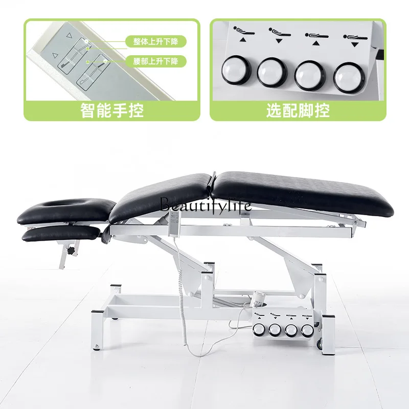 

01-Electric beauty chiropractic bed massage therapy massage bed lift