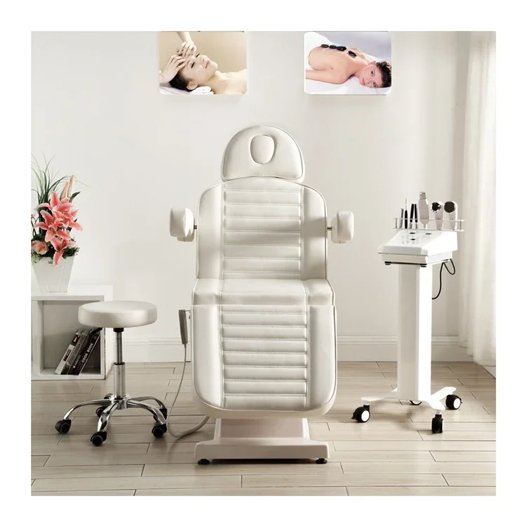 2 anos de garantia Bomba hidráulica Base de metal Salão de beleza Cama facial Mesas de massagem