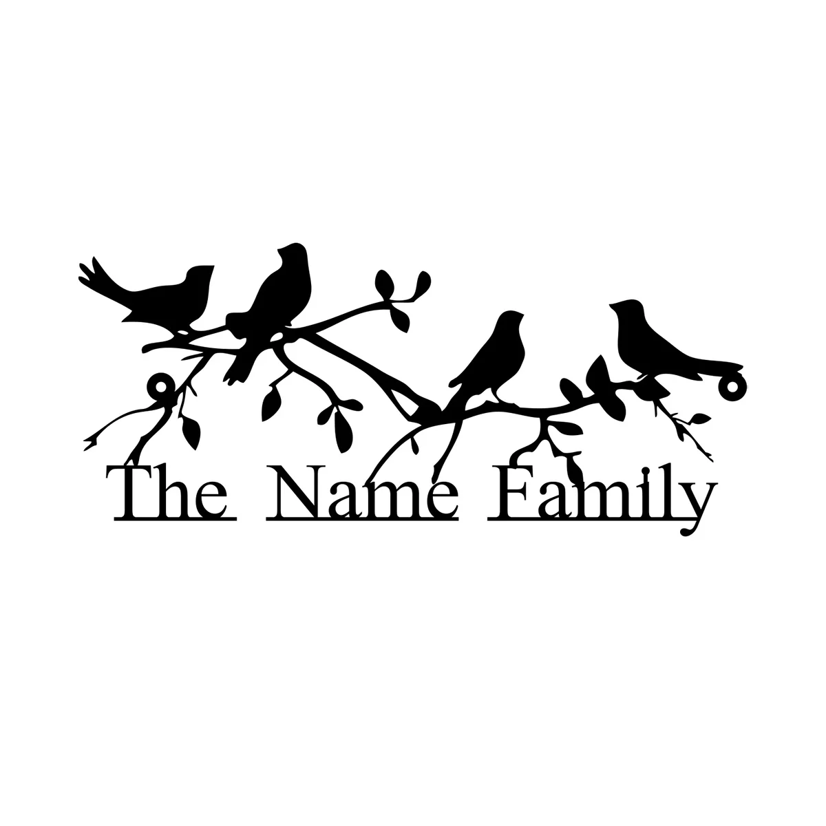 Custom Personalized Family Name Sign Custom Metal Wall Art Decorative Hanging Outdoor Wall Decor Birds Wall Art - Image 4