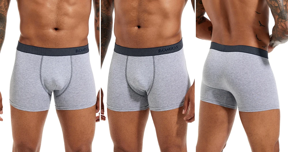 6 teile/paket Boxer Briefs Einfarbig Schlüpfer der Männer Baumwolle Unterwäsche Männer Unterhosen Brief Elastische Bund Mann Undrewear Shorts – Detail 11