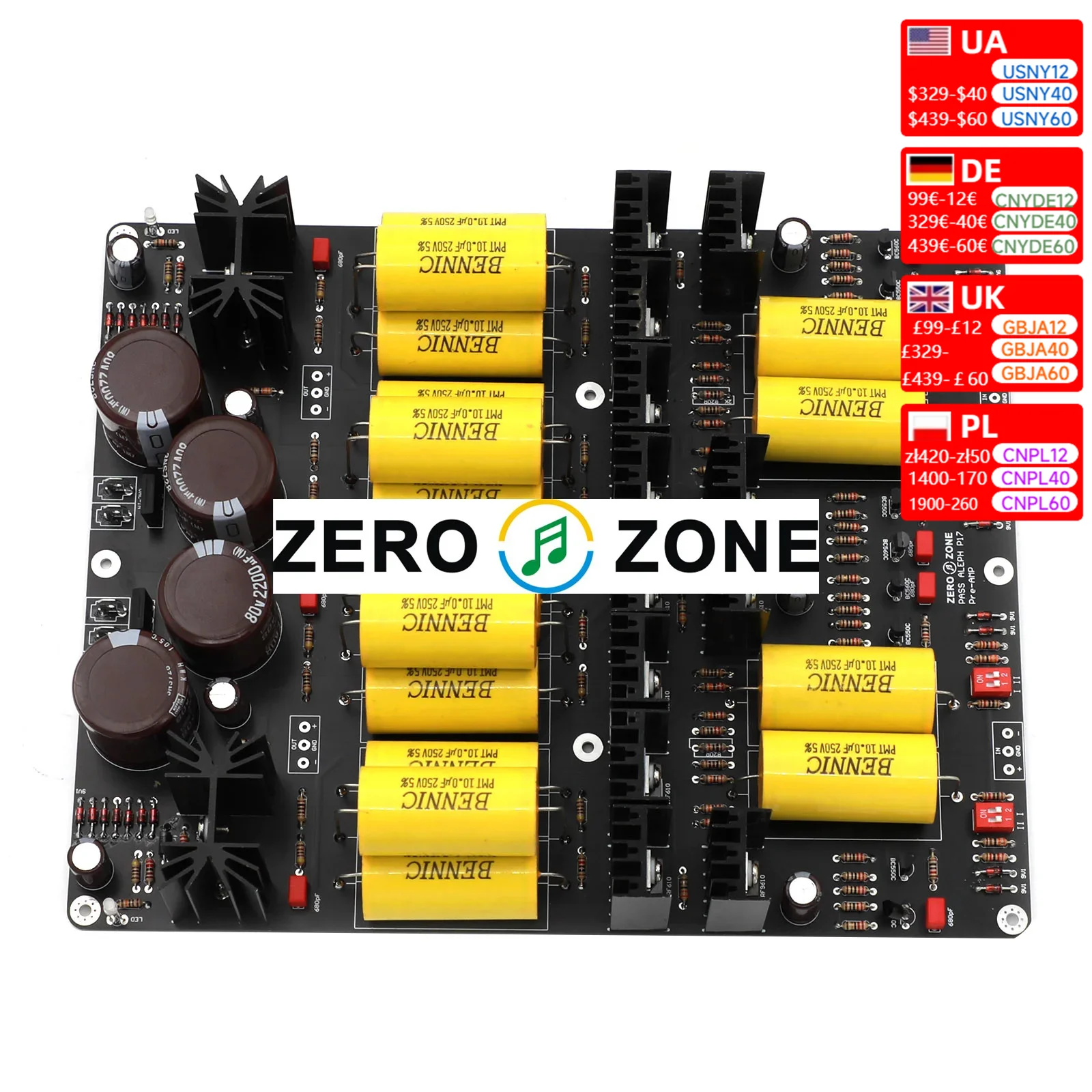 HIFI PASS P17 MOSFET fully balanced Class A front-end finished board