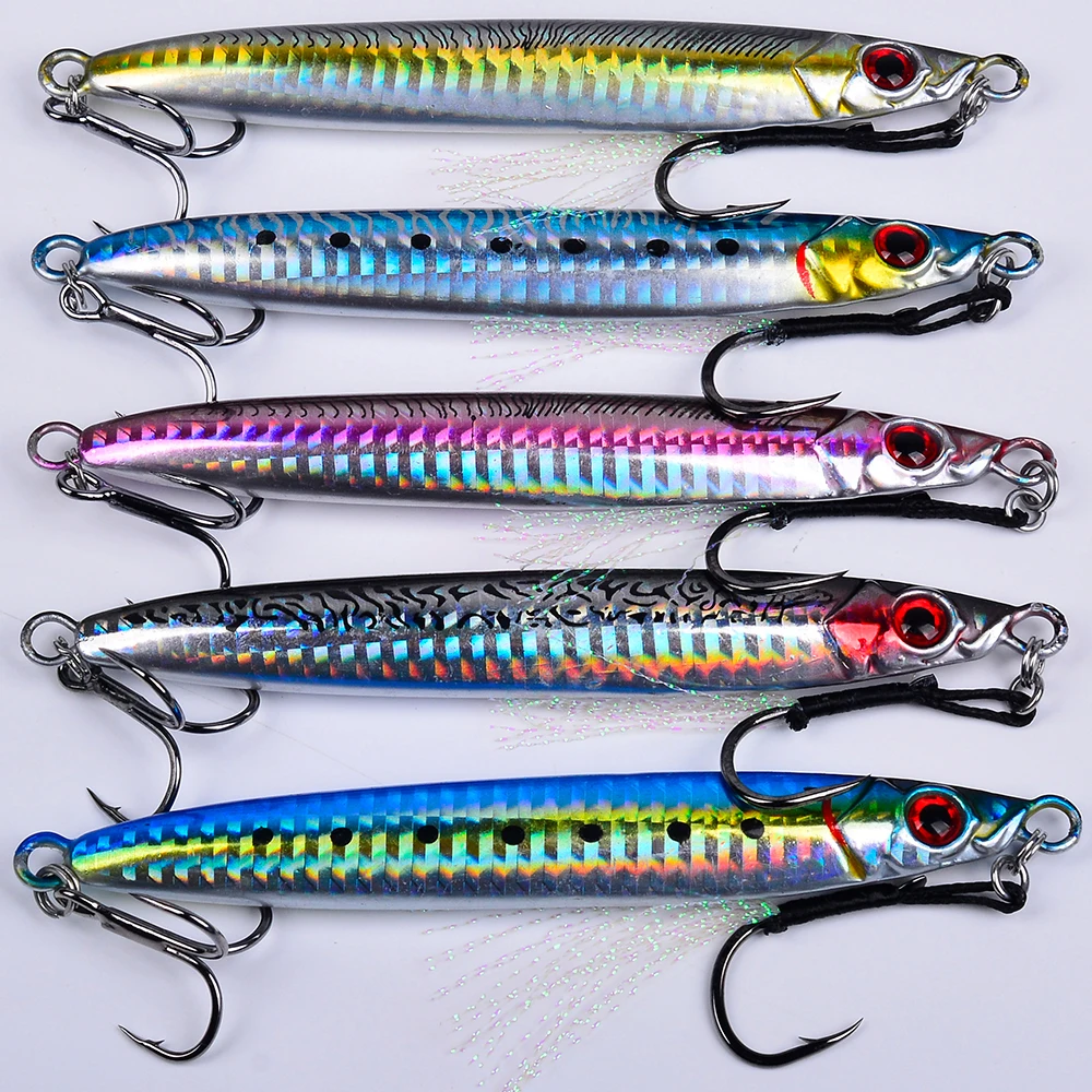 Proberos 1pc Saltwater Jigs Speed Jigging Slow Jigging Pitching Lures, Vertical Jigging Artificial Lures Jigging Lure Fishing Ji