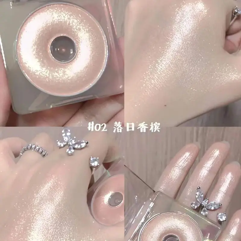 JUDYDOLL Single Color Ring Highlighter Makeup Waterproof Long-lasting Face Natural Brightening Body Shimmer Powder Pretty Makeup