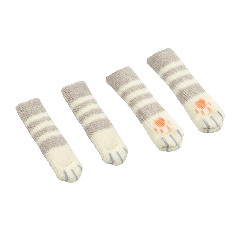 4PCS Furniture Socks Elastic Cat Paw Chair Leg Protector Table Feet Covers Non Slip Furniture Cap Floor Protector Home Decor